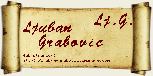 Ljuban Grabović vizit kartica